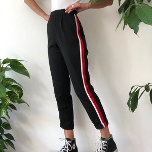Black Zara Pants with Red/White Stripe (copy)
